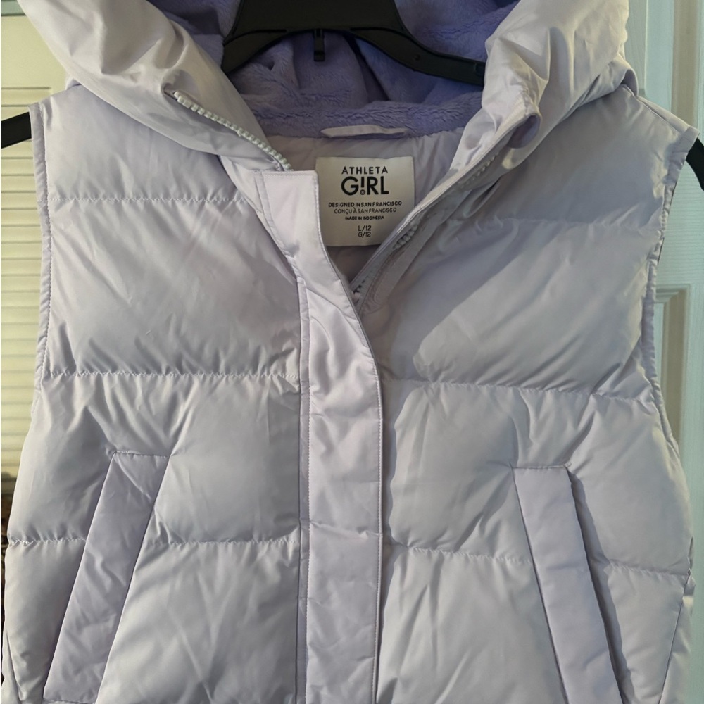 Athleta Light Purple Hooded Vest - Picture 3 of 6